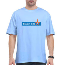 Load image into Gallery viewer, Bank of India Oversized T-Shirt for Men-Baby Blue-Ektarfa.online

