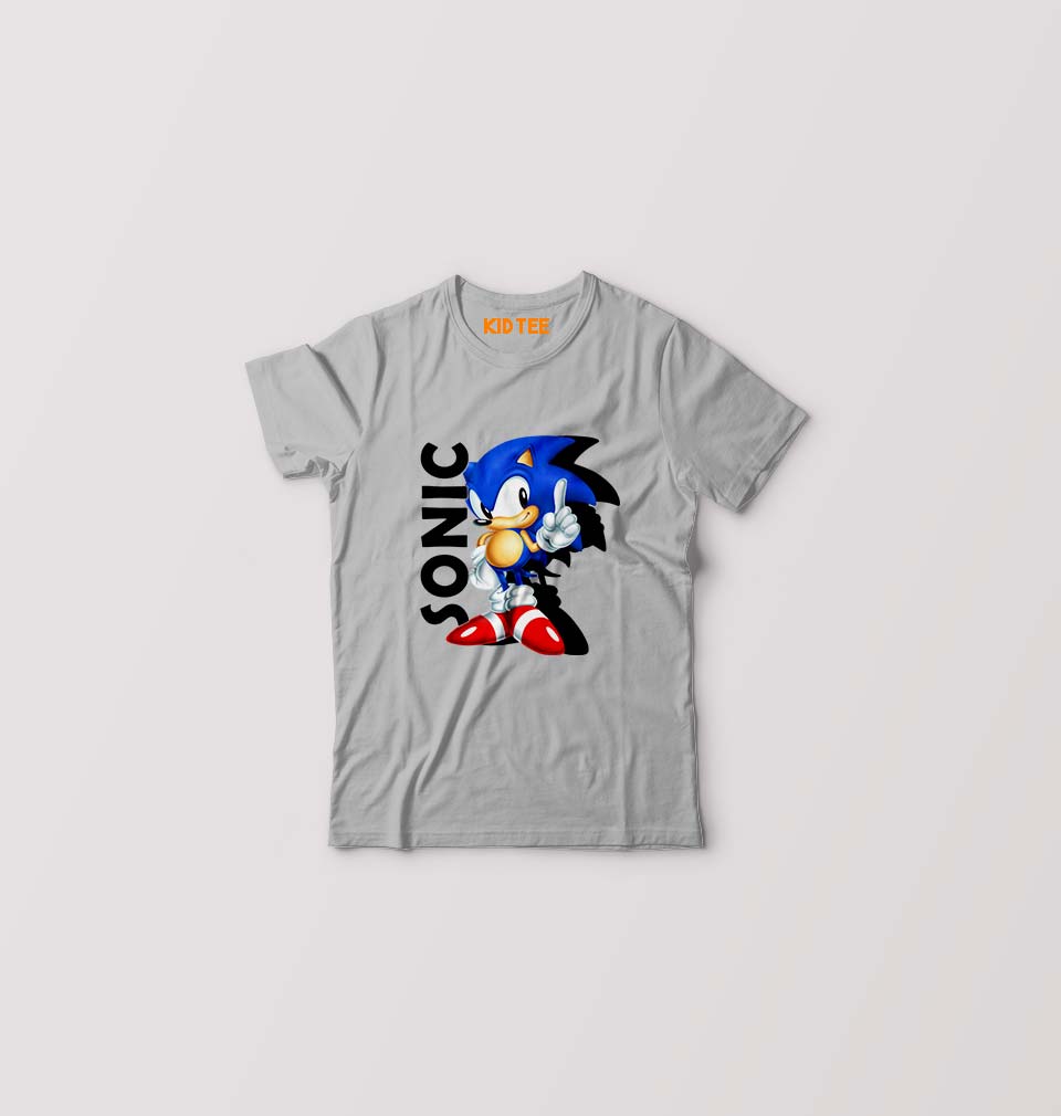 Sonic Kids T-Shirt for Boy/Girl-Grey-Ektarfa.online