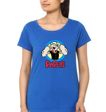 Load image into Gallery viewer, Popeye T-Shirt for Women-Royal Blue-Ektarfa.online
