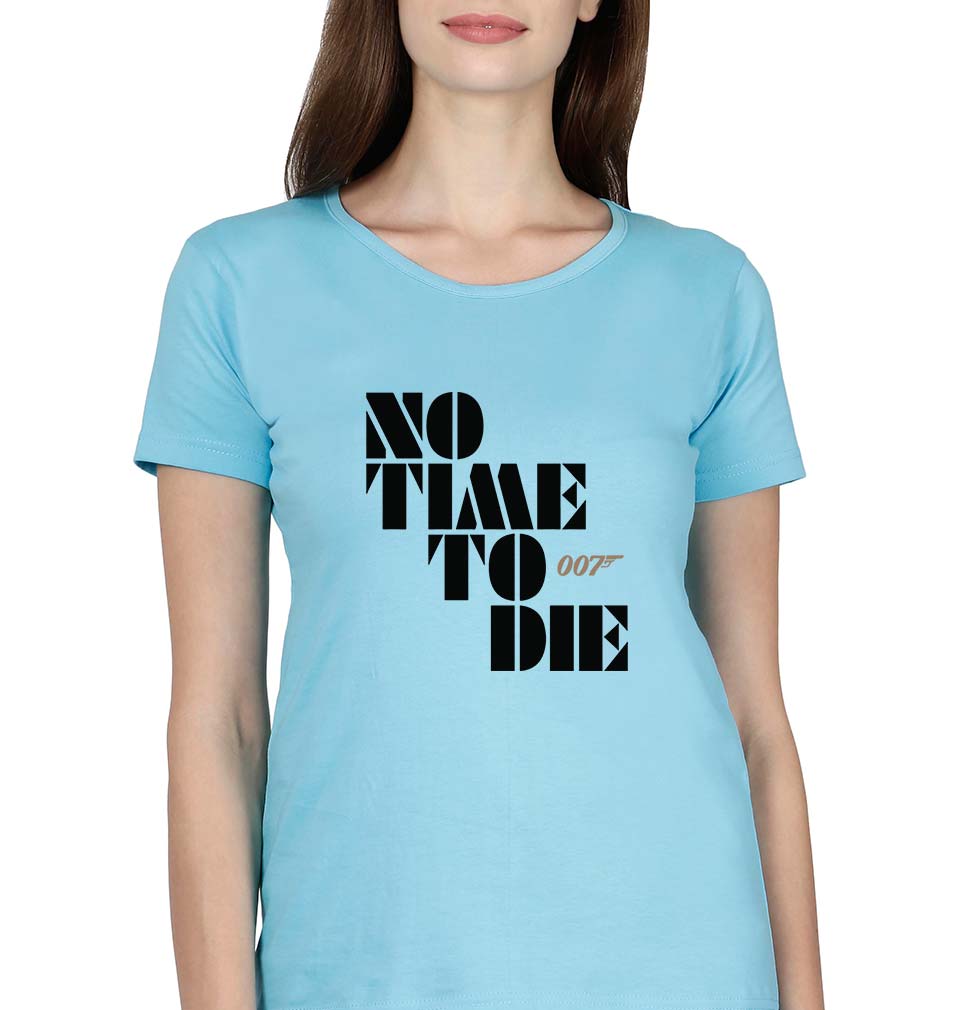 No Time To Die James Bond 007 T-Shirt for Womena-SkyBlue-Ektarfa.online