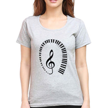 Load image into Gallery viewer, Piano T-Shirt for Women-Grey Melange-Ektarfa.online
