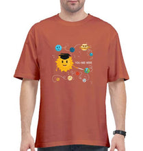 Load image into Gallery viewer, Solar System Oversized T-Shirt for Men-Coral-Ektarfa.online
