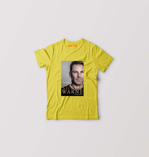 Shane Warne Kids T-Shirt for Boy/Girl-Yellow-Ektarfa.online