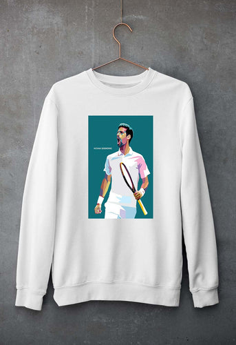 Novak Djokovic Tennis Unisex Sweatshirt for Men/Women-White-Ektarfa.online