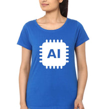 Load image into Gallery viewer, Artificial intelligence (AI) T-Shirt for Women-Royal Blue-Ektarfa.online
