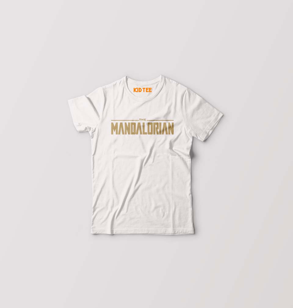 The Mandalorian Kids T-Shirt for Boy/Girl-White-Ektarfa.online