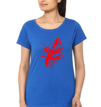 Load image into Gallery viewer, Hanuman Ji (God) T-Shirt for Women-Royal Blue-Ektarfa.online
