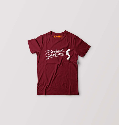 Michael Jackson Kids T-Shirt for Boy/Girl-Maroon-Ektarfa.online