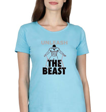 Load image into Gallery viewer, Gym Beast T-Shirt for Women-Light Blue-Ektarfa.online
