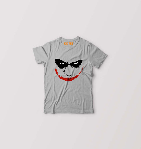 Joker Face Kids T-Shirt for Boy/Girl-Grey-Ektarfa.online