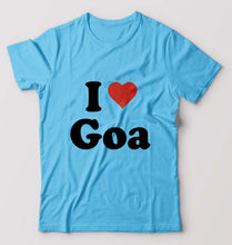 Load image into Gallery viewer, I Love Goa T-Shirt for Men-Light Blue-Ektarfa.online
