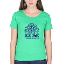 Load image into Gallery viewer, IIM Ahmedabad T-Shirt for Women-flag green-Ektarfa.online
