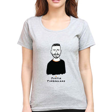 Load image into Gallery viewer, Justin Timberlake T-Shirt for Women-Grey Melange-Ektarfa.online
