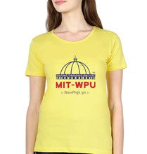 Load image into Gallery viewer, MIT World Peace University T-Shirt for Women-Yellow-Ektarfa.online
