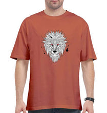 Load image into Gallery viewer, Lion Oversized T-Shirt for Men-Coral-Ektarfa.online

