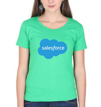 Load image into Gallery viewer, Salesforce T-Shirt for Women-flag green-Ektarfa.online
