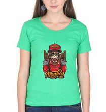 Load image into Gallery viewer, Hip Hop Monkey T-Shirt for Women-flag green-Ektarfa.online
