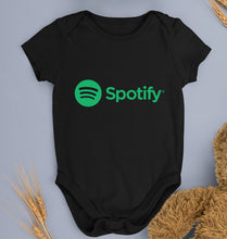 Load image into Gallery viewer, Spotify Kids Romper For Baby Boy/Girl-0-5 Months(18 Inches)-Black-Ektarfa.online
