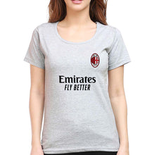Load image into Gallery viewer, A.C. Milan 2021-22 T-Shirt for Women-Grey Melange-Ektarfa.online

