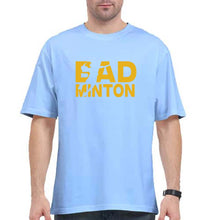 Load image into Gallery viewer, Badminton Oversized T-Shirt for Men-Baby Blue-Ektarfa.online
