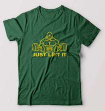 Load image into Gallery viewer, Gym Lift T-Shirt for Men-Bottle Green-Ektarfa.online
