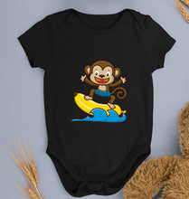 Load image into Gallery viewer, Monkey Banana Kids Romper For Baby Boy/Girl-0-5 Months(18 Inches)-Black-Ektarfa.online
