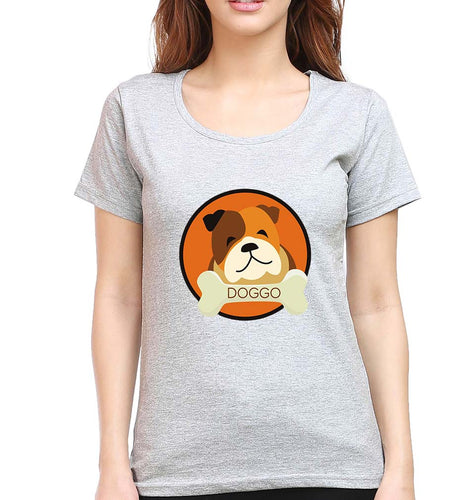 Dog T-Shirt for Women-Grey Melange-Ektarfa.online