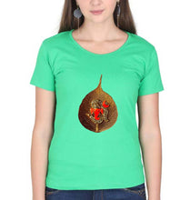Load image into Gallery viewer, Ganpati T-Shirt for Women-flag green-Ektarfa.online
