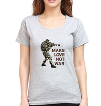 Load image into Gallery viewer, Guns N&#39; Roses Make Love Not War T-Shirt for Women-Grey Melange-Ektarfa.online
