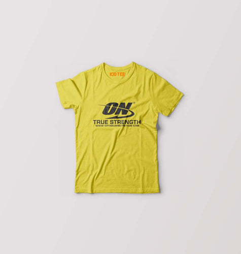 optimum nutrition Kids T-Shirt for Boy/Girl-Yellow-Ektarfa.online