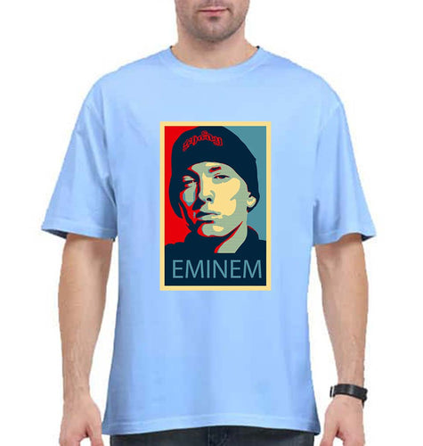EMINEM Oversized T-Shirt for Men-Baby Blue-Ektarfa.online