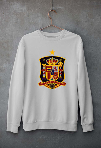 Spain Football Unisex Sweatshirt for Men/Women-Grey Melange-Ektarfa.online