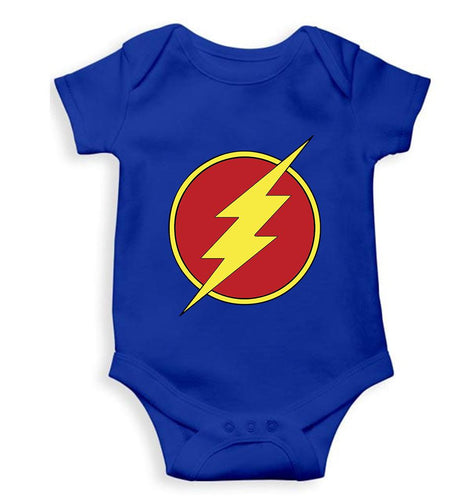 Flash Superhero Kids Romper For Baby Boy/Girl-0-5 Months(18 Inches)-Royal Blue-Ektarfa.online