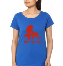 Load image into Gallery viewer, Rocket Raccoon Lazy Not Today T-Shirt for Women-Royal Blue-Ektarfa.online
