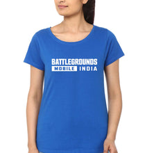Load image into Gallery viewer, Battlegrounds Mobile India (BGMI) T-Shirt for Women-Royal Blue-Ektarfa.online

