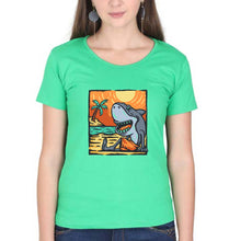 Load image into Gallery viewer, Shark T-Shirt for Women-flag green-Ektarfa.online
