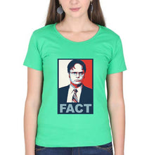 Load image into Gallery viewer, Dwight Schrute Fact T-Shirt for Women-flag green-Ektarfa.online
