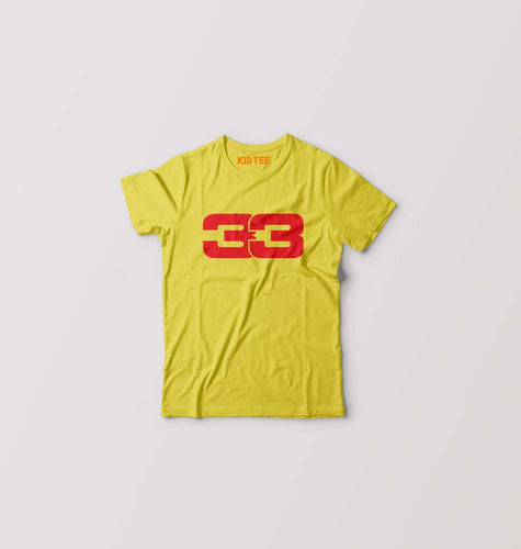 Max Verstappen Kids T-Shirt for Boy/Girl-0-1 Year(20 Inches)-Mustard Yellow-Ektarfa.online