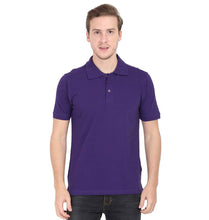 Load image into Gallery viewer, Plain Purple Polo/Collar T-Shirt For Men-ektarfa.com
