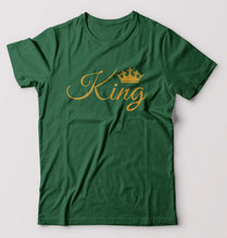 Load image into Gallery viewer, King T-Shirt for Men-Bottle Green-Ektarfa.online
