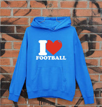 Load image into Gallery viewer, I Love Football Unisex Hoodie for Men/Women-Royal Blue-Ektarfa.online
