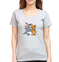 Load image into Gallery viewer, Tom and Jerry T-Shirt for Women-Grey Melange-Ektarfa.online
