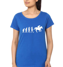 Load image into Gallery viewer, Horse Riding T-Shirt for Women-Royal Blue-Ektarfa.online
