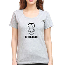 Load image into Gallery viewer, Money Heist Bella Ciao T-Shirt for Women-Grey Melange-Ektarfa.online

