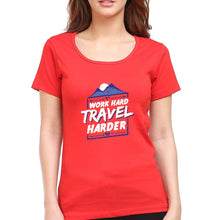 Load image into Gallery viewer, Travel Harder T-Shirt for Women-Red-Ektarfa.online
