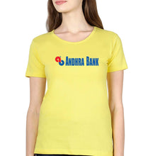 Load image into Gallery viewer, Andhra Bank T-Shirt for Women-Yellow-Ektarfa.online

