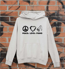 Load image into Gallery viewer, Peace Love Piano Unisex Hoodie for Men/Women-Grey Melange-Ektarfa.online
