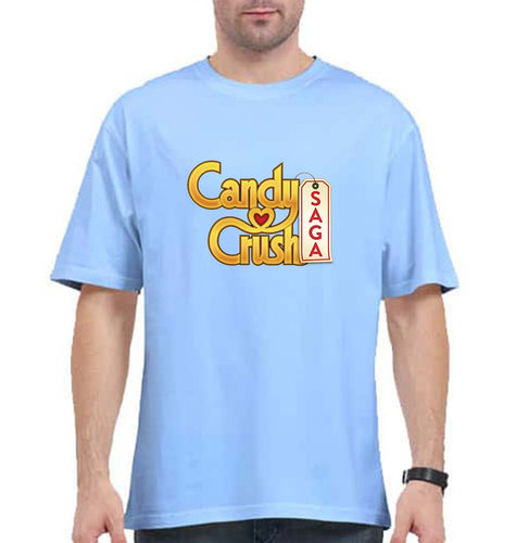 Candy Crush Oversized T-Shirt for Men-Baby Blue-Ektarfa.online