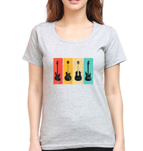 Load image into Gallery viewer, Guitar T-Shirt for Women-Grey Melange-Ektarfa.online
