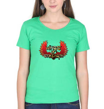 Load image into Gallery viewer, Wings of Strength T-Shirt for Women-flag green-Ektarfa.online
